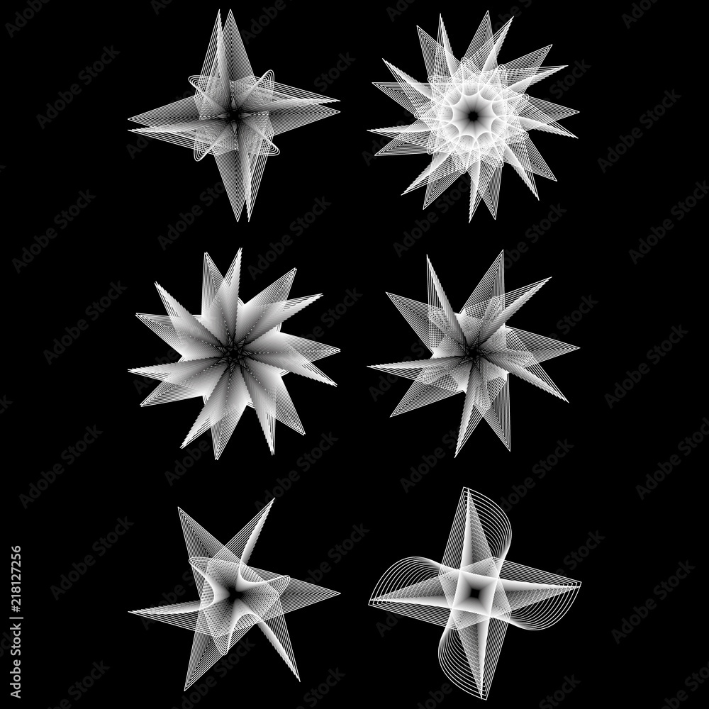 Obraz premium Geometric pattern icon star astrology pentagram symbol