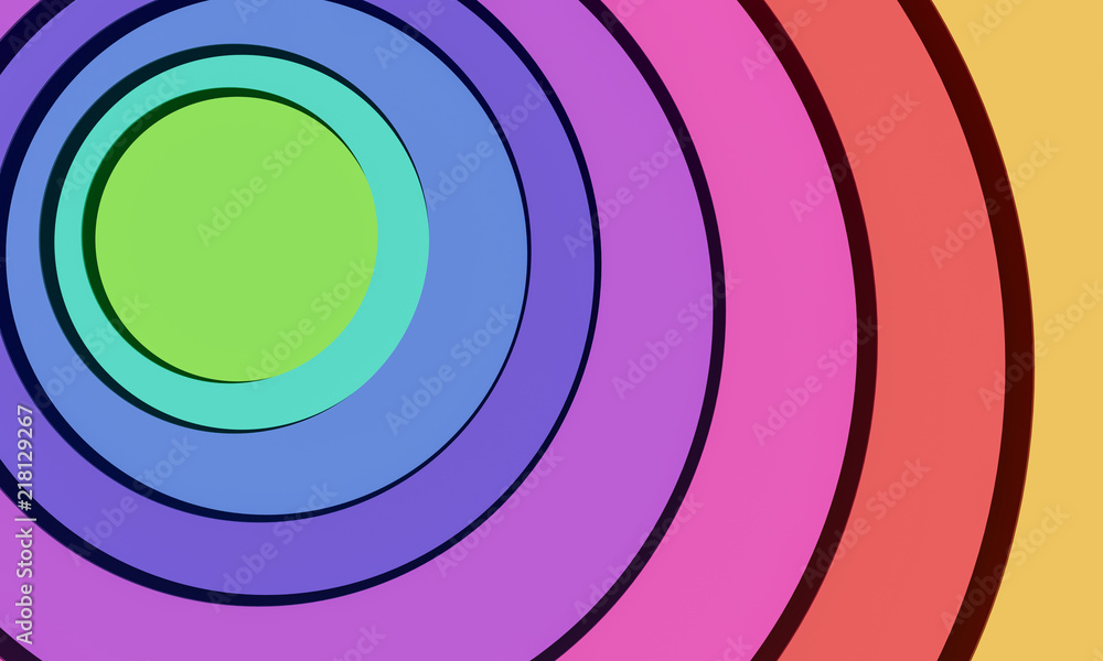 Circles Within Circles in Diverse Colors Circles Within Circles in Diverse Colors