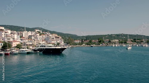 Wallpaper Mural View on the harbour from a boat on sea, Greece Torontodigital.ca