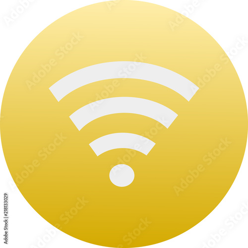 Vector ilustración icono rosa para comercios y web con dibujo de señal wifi