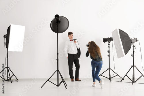 Young man posing for profes...