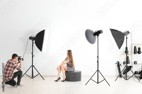 Young woman posing for prof...
