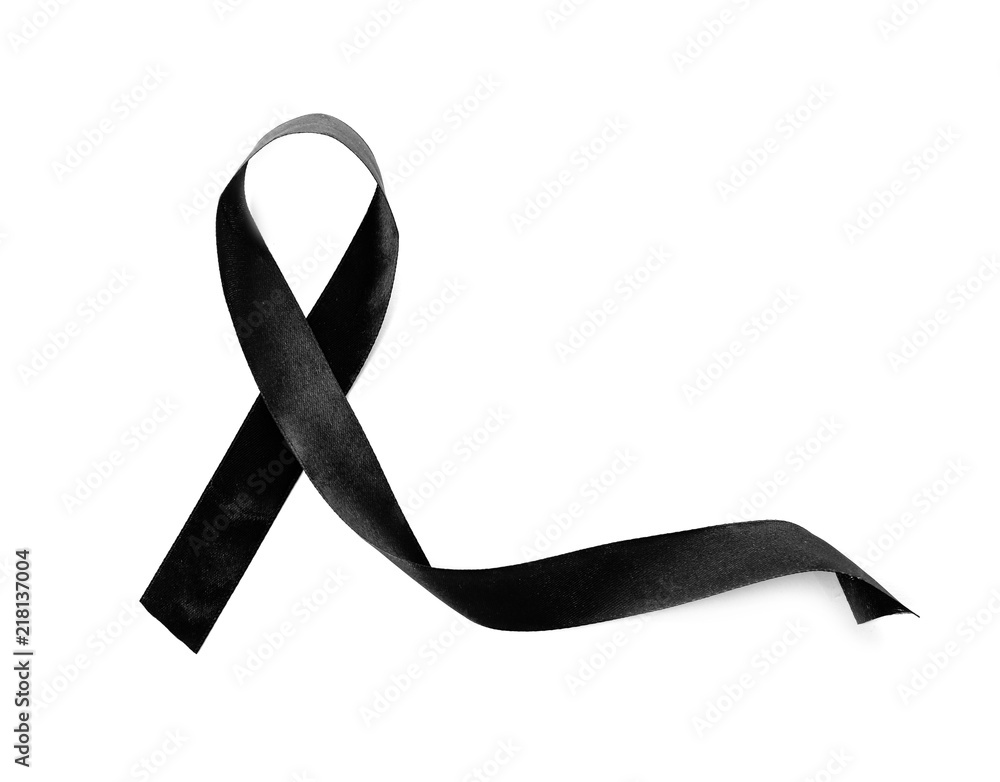 Black Ribbon White Background Funeral Accessory Stock Photo by ©NewAfrica  208935196