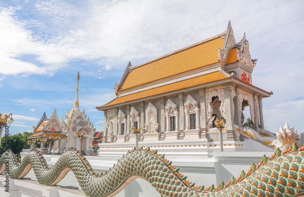 Naklejka premium Temple Indo-Thai Art Wat Thung Si great Naga Punpin Surat Thani Thailand