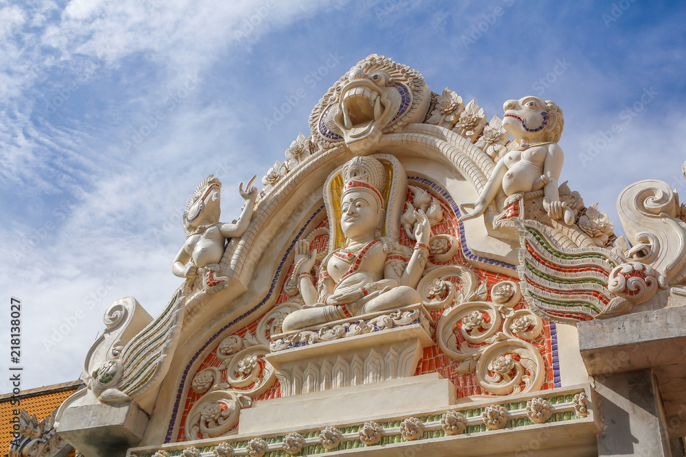 Indo-Thai Art Temple at Wat Thung Suead Surat Thailand