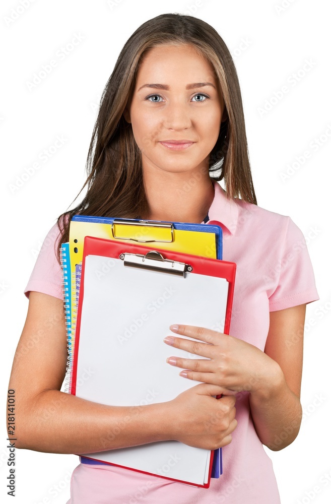 Portrait of a Student with Notebooks Portrait of a Student with Notebooks