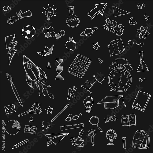 School Stationary Doodles Bundle Pack
