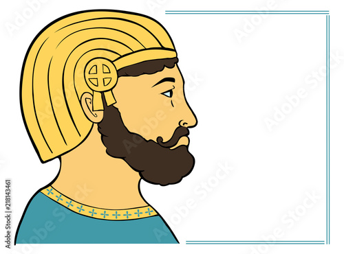 Face of Cyrus simply illustration