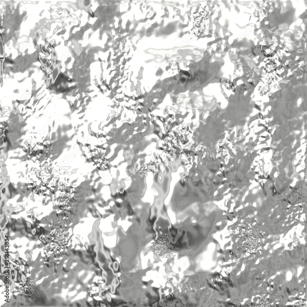 Obraz premium Crumpled rough silver metallic texture. Creative foil textured with unique metallic reflections and appearance for shining, luxury and festive designs.