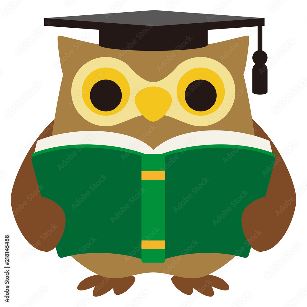 角帽を被ったフクロウが本を読んでいるイラスト Stock Vector Adobe Stock 角帽を被ったフクロウが本を読んでいるイラスト Stock Vector Adobe Stock