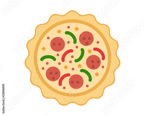 Pizza image vector icon logo