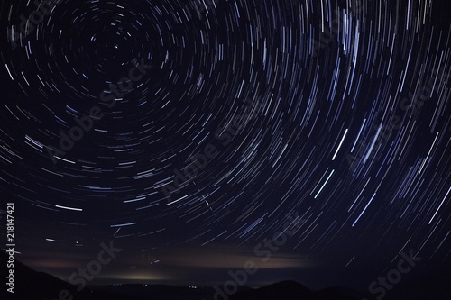 星空　円周運動　軌跡　ペルセウス座流星群　2018年8月13日