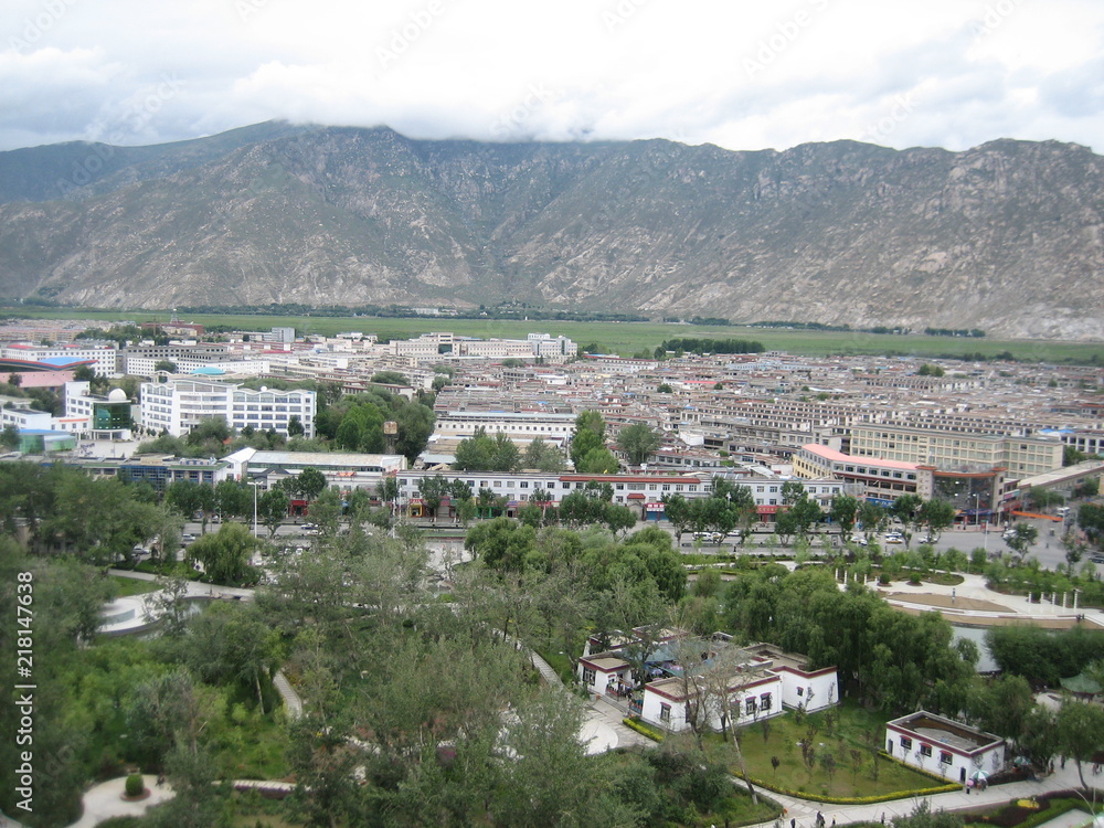 The view of Lhasa from Potala Palace, back in 2008