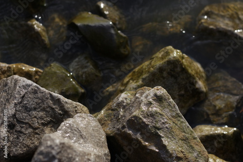 Rocks emerging from the lake 2