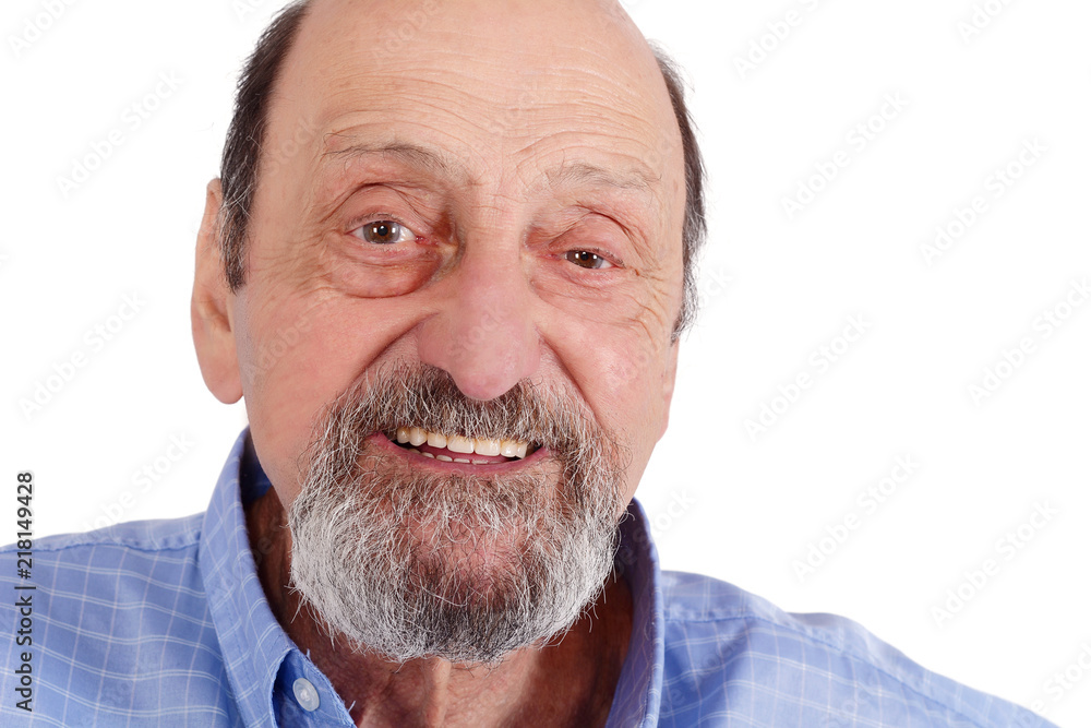 Obraz premium Portrait of happy senior man smiling