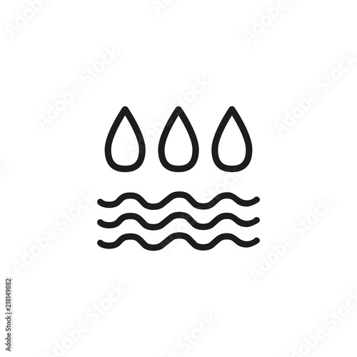 Air humidity line icon. Drops, waves, condensation. Atmosphere concept. Vector illustration can be used for topics like weather, environment, environment