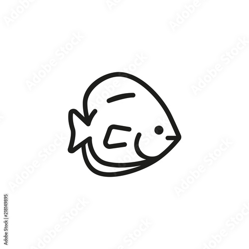 Aquarium fish line icon. Sea, ocean, aquatic. Underwater concept. Vector illustration can be used for topics like oceanarium, food, nature