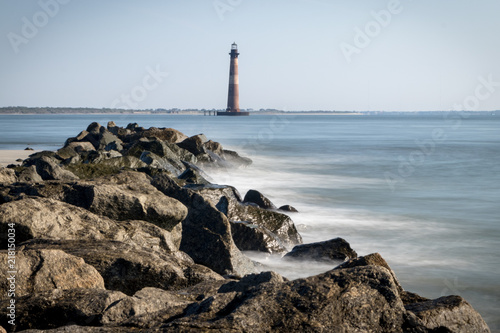 Long exposure of Morris Island Lighthouse