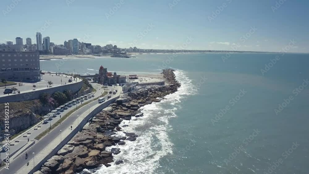 Rambla Patricio Ramos at Playa Varese on the coast of Mar del Plata Argentina – 4k drone video of the Argentinian coast Mar del Plata Casino Central in spring. Buenos Aires Capital Federal district Rambla Patricio Ramos at Playa Varese on the coast of Mar del Plata Argentina – 4k drone video of the Argentinian coast Mar del Plata Casino Central in spring. Buenos Aires Capital Federal district