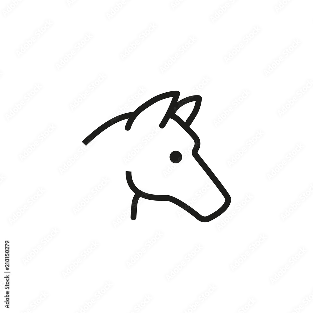 Horse Meat Line Icon Horse Hippodrome Livestock Meat Concept Vector Illustration Can Be Used For Topics Like Food Animal Agriculture Stock Vector Adobe Stock