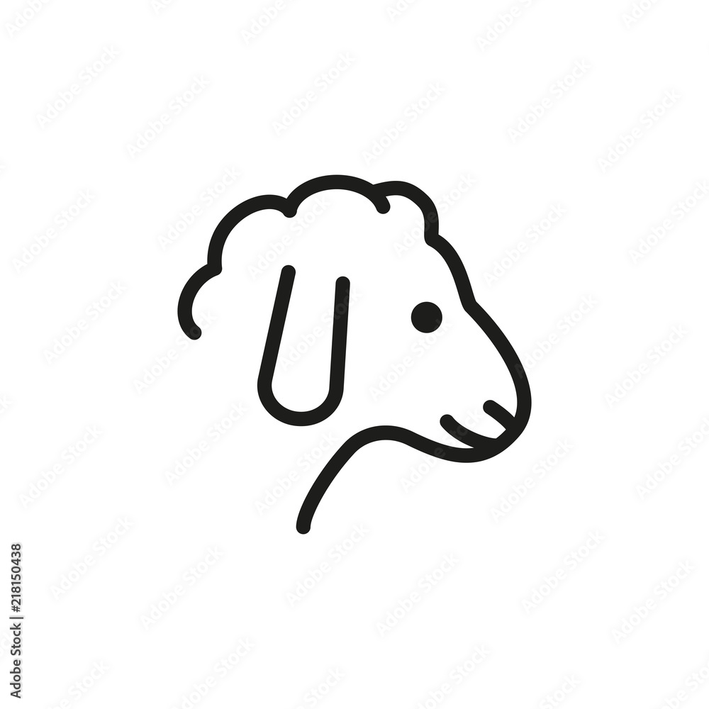 Mutton line icon. Sheep, lamb, livestock. Meat concept. Vector illustration  can be used for topics like food, animal, agriculture Stock Vector | Adobe  Stock