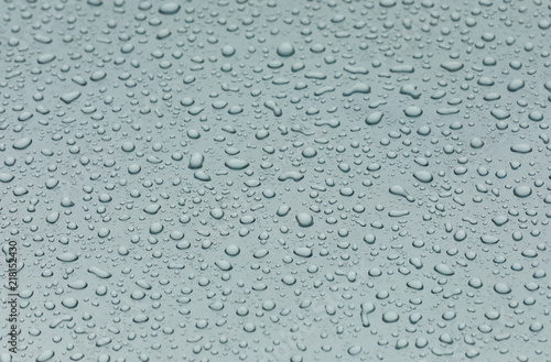 Droplet of water on the car after raining