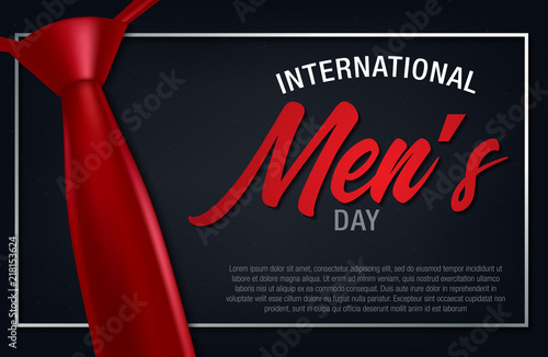 International Men's day banner. Men's day lettering