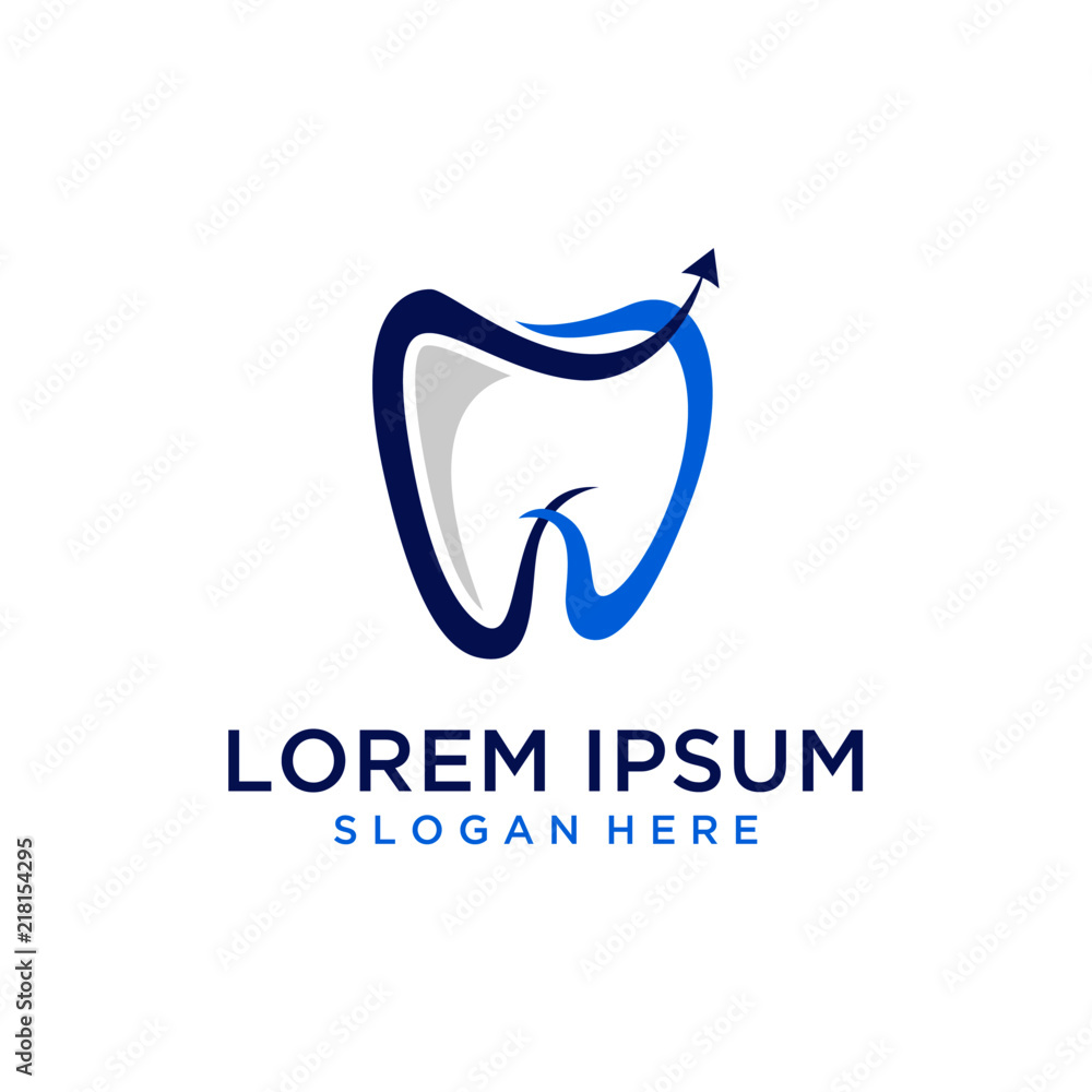 Arrow dental logo design Arrow dental logo design