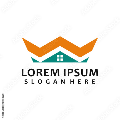 Crown house logo design
