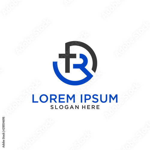 Letter TR logo design
