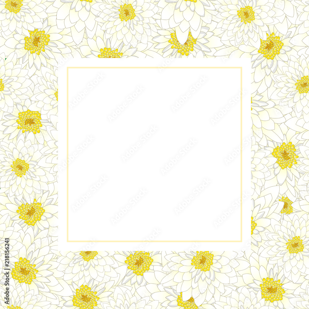 Obraz premium White Chrysanthemum Banner Card
