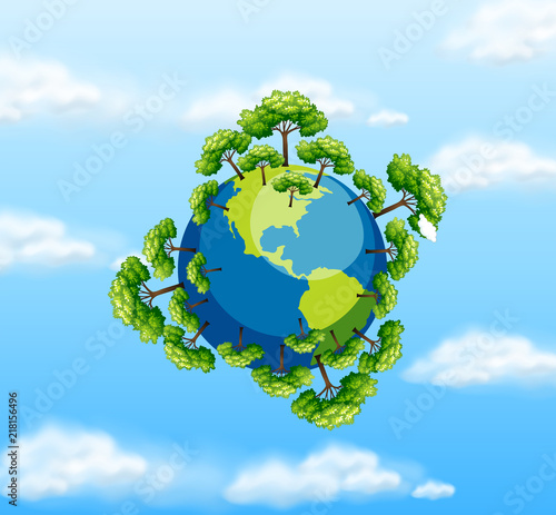 360 degree earth view