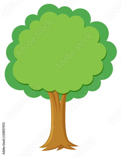 A simple tree on white background