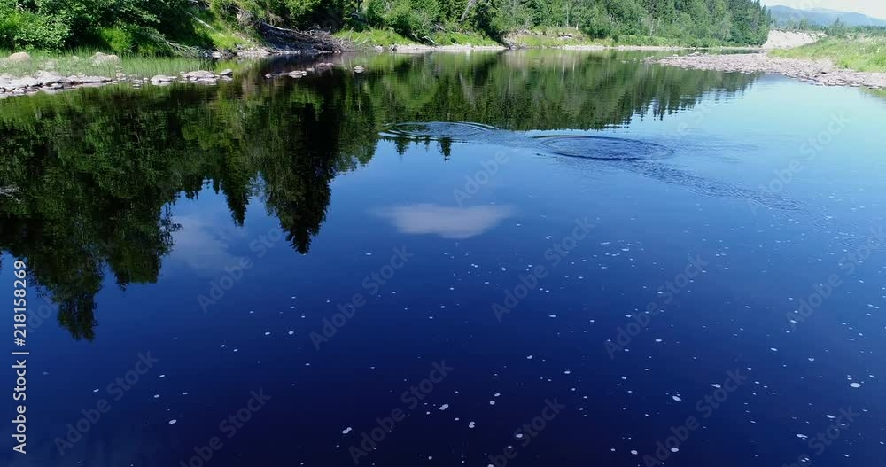 Aerial view over a Norwegian salmon river. Aerial view over a Norwegian salmon river.