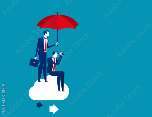 Business team with partnership and searching for investment . Concept business vector illustration. Team, corporate, Investors