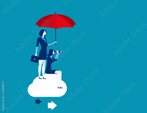 Business team with partnership and searching for investment . Concept business vector illustration. Team, corporate, Investors