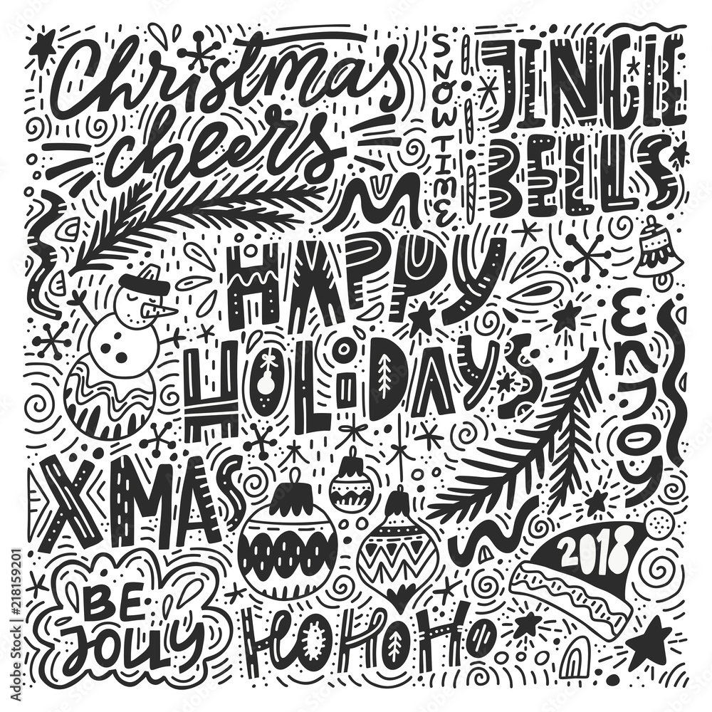 Merry Christmas Lettering