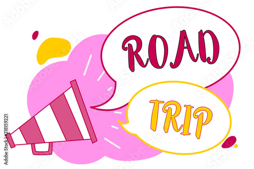Wallpaper Mural Word writing text Road Trip. Business concept for Roaming around places with no definite or exact target location Megaphone loudspeaker speech bubbles important message speaking out loud. Torontodigital.ca