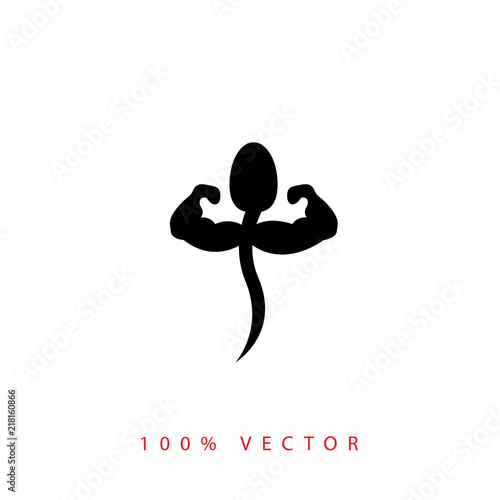 Strong Sperm logo icon ilustration
