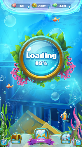 Atlantis ruins GUI - mobile format loading screen