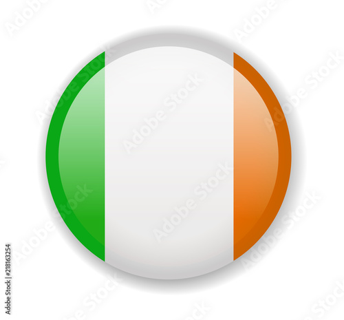 Free Download Ireland flag. Round bright Icon on a white background - GFXLoad