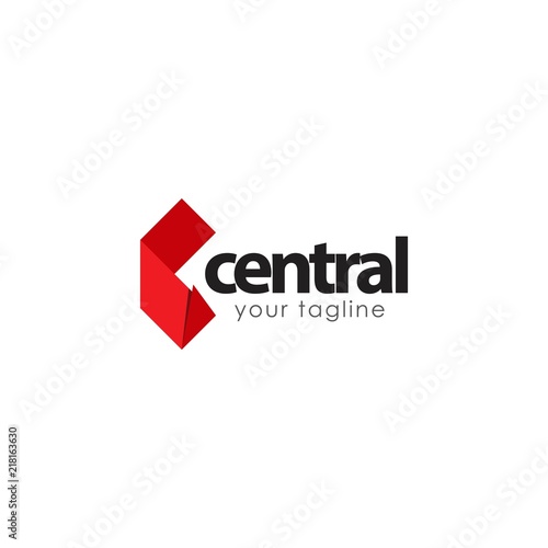 Central Logo Vector Template Design Illustration