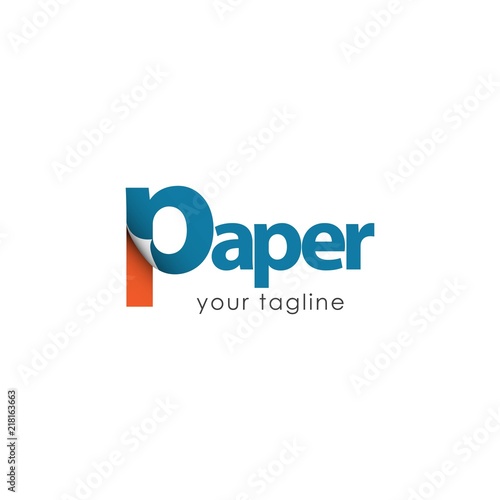 Paper Logo Vector Template Design Illustration