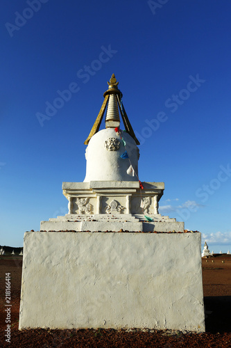   buddhist monastery in the gobi desert , Mongolia  photo