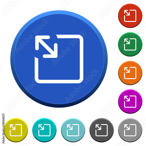 Resize object beveled buttons