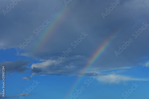 Beautiful double rainbow over the sky  © Sanja