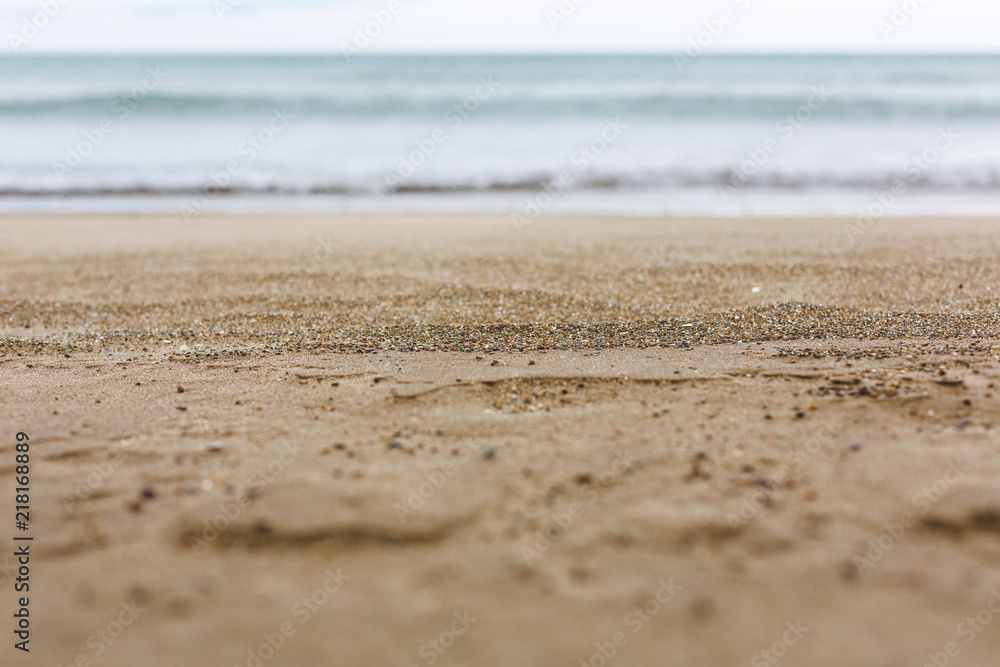 Beautiful beach view with soft sand and blue sea Beautiful beach view with soft sand and blue sea
