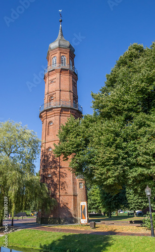 Historical tower Alter Turm in the center of Papenburg, Germany