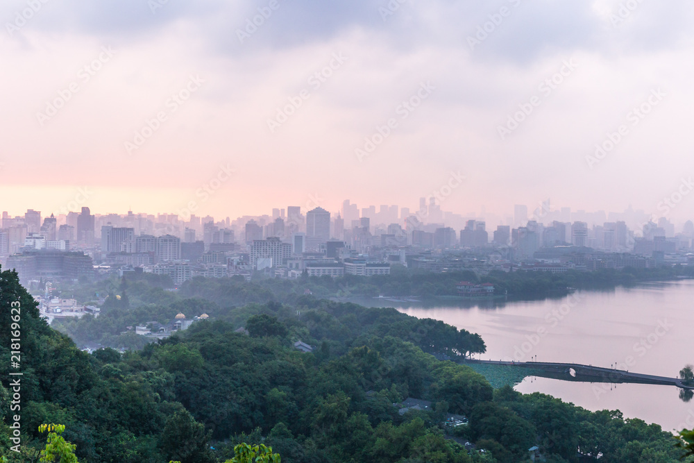 Fototapeta premium panoramic city skyline