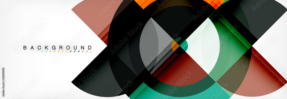 Obraz premium Vector circular geometric abstract background